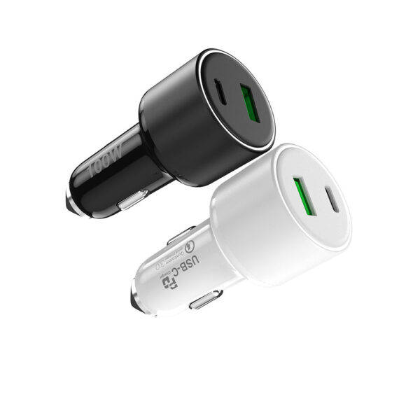 100W Dual Port Type C Car Charger - Image 3