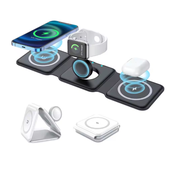 3 in 1 Foldable Smart Magnetic Wireless Charger