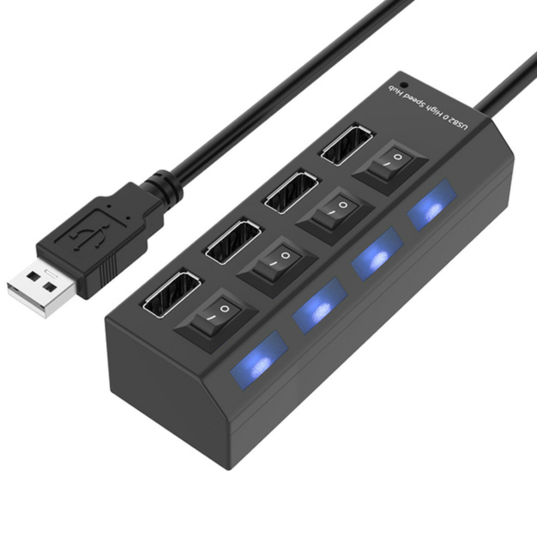4 Port USB Hub Expansion Splitter