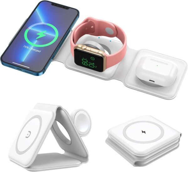 3 in 1 Foldable Smart Magnetic Wireless Charger - Image 2