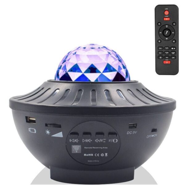 LED Star Ocean Wave Projector USB Night Light Music Bluetooth Speaker - Image 2