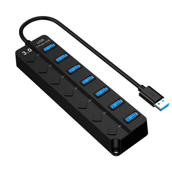 Portable 7 Port USB3.0 Adapter Hub