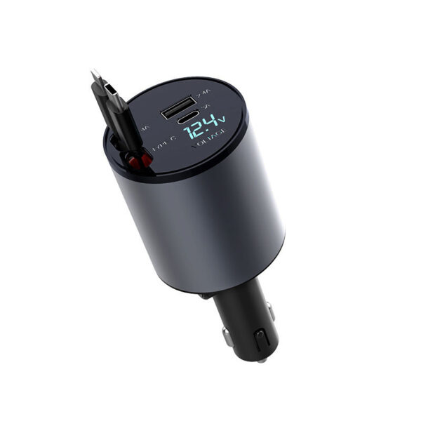 100W 4-in-1 Quick Adapter Type C PD Car Charger - Image 2