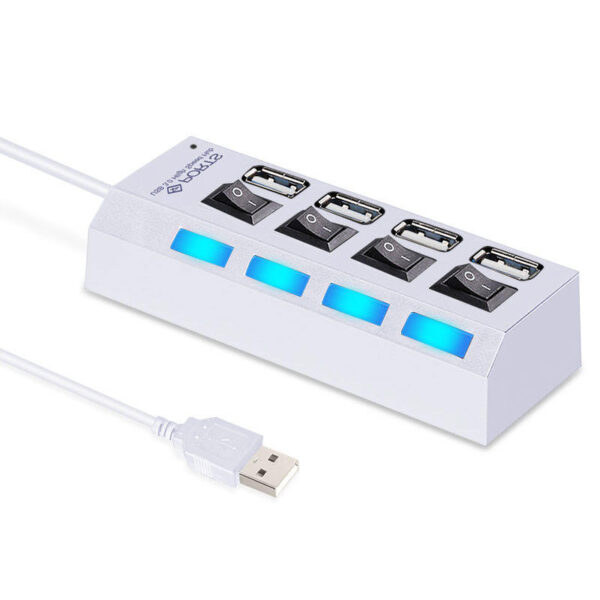4 Port USB Hub Expansion Splitter - Image 2