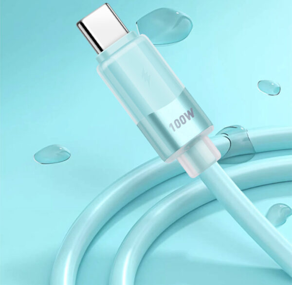 Soft Silicone USB-C  Cable 100W Fast Charging - Image 4