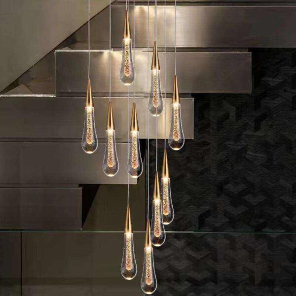 Led Rain Drop Crystal Bubble Pendant Lamp - Image 7