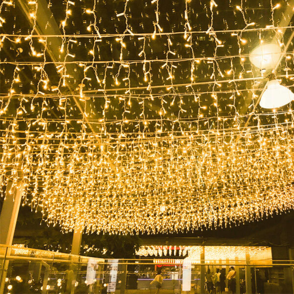 Mini Outdoor LED Christmas Icicle String Light IP65 Waterproof RGB
