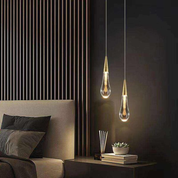 Led Rain Drop Crystal Bubble Pendant Lamp - Image 6