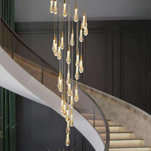 Led Rain Drop Crystal Bubble Pendant Lamp - Image 3